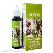 Живица КЕДРА с сабельником (12,5% живицы) - Арго 50 мл. Живица КЕДРА с сабельником (12,5% живицы) - Арго 50 мл.
