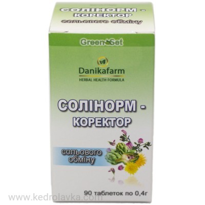 СОЛЕНОРМ - Солевой обмен 90 таб. х 0,4 г.