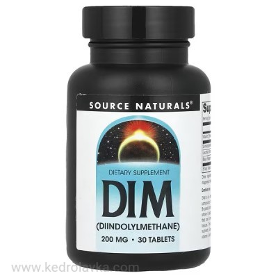 Индол DIM Source Naturals 30 капс.х200 мг., iHerb
