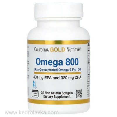 Омега 800, 30 капс., iHerb