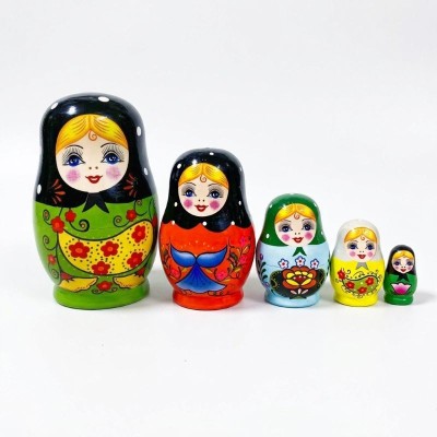 Матрёшка глянец, рост 19см - 5