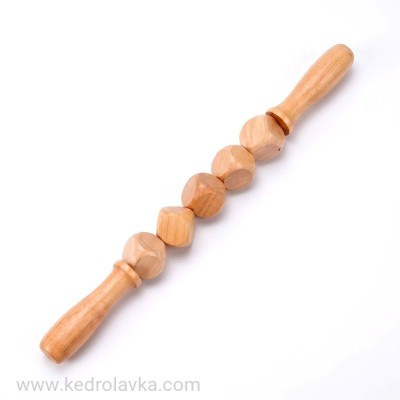Массажёр-ПАЛКА 5 кубиков дерево -T