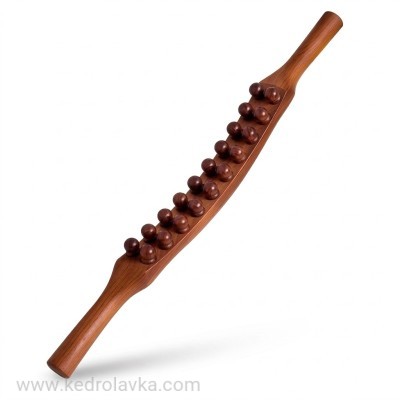 Массажёр-ПАЛКА 20 БУСИН дерево -T